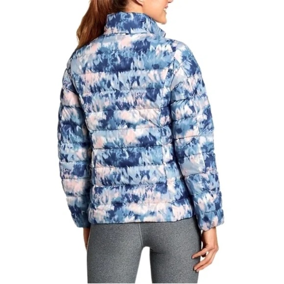 Eddie Bauer CirrusLite Down Jacket 650 Fill Full Zip Indigo Printed Size Large - Picture 2 of 13